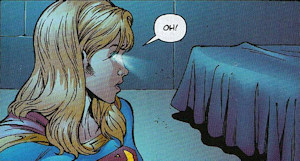 Supergirl using X-ray vision